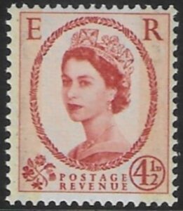 SG.609 4½d chestnut (1959 Phosphor graphites. multi crowns watermark) U/M (MNH)