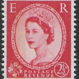 SG.614b   2½d carmine red Type 1  1 band  (1960 Phosphor crowns wmk.) U/M (MNH)