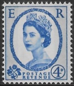 SG.616   4d ultramarine  2 bands  (1960 Phosphor crowns wmk.) U/M (MNH)