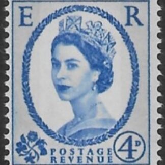 SG.616   4d ultramarine  2 bands  (1960 Phosphor crowns wmk.) U/M (MNH)