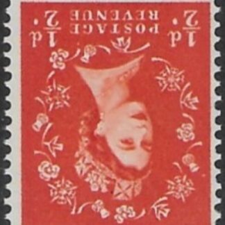 SG.610wi  ½d orange-red  2 bands (1960 Phosphor crowns. inverted wmk.) U/M (MNH)