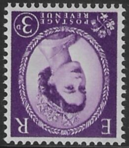 SG.615cwia  3d lilac  left band (1960 Phosphor crowns. inverted wmk.) U/M (MNH)