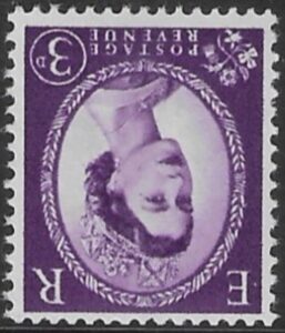 SG.615cewi  3d lilac centre band (1960 Phosphor crowns. inverted wmk.) U/M (MNH)