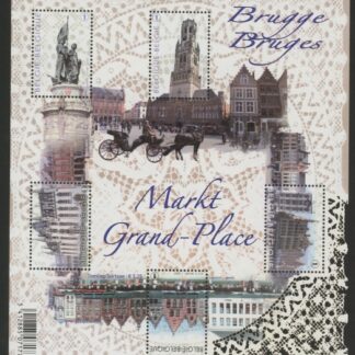 2012 Belgium MS.4481  Grand Place - Bruges. Mini Sheet U/M (MNH)