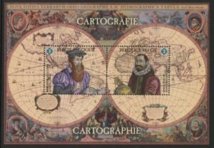 2012 Belgium MS.4436  Cartography.  Mini Sheet U/M (MNH)