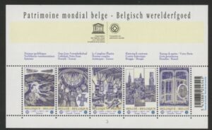 2009 Belgium MS.4243. World Heritage Sites. Mini Sheet U/M (MNH)