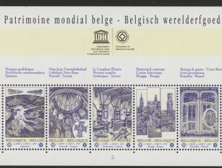 2009 Belgium MS.4243. World Heritage Sites.  Mini Sheet U/M (MNH)