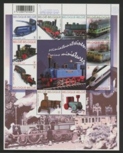 2009 Belgium MS.4279. Miniature Trains. Mini Sheet U/M (MNH)