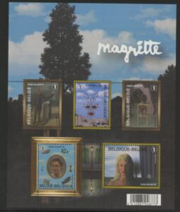 2008 Belgium MS.4147 Rene Magritte 'Artist'. Mini Sheet U/M (MNH)