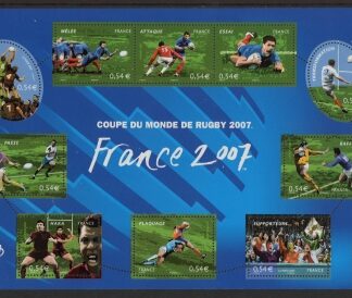 2007 France MS.4310 Rugby World Cup Mini Sheet U/M (MNH)