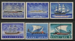 1958 Greece SG.778-83 Merchant Marine Ships Set of 6 values U/M (MNH)