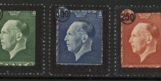 1947 Greece SG.656-8 King George II Mouring Issue Set of 3 values U/M (MNH)