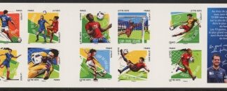 2016  France.  SG.5977-86  'Favorite Football Jestures' booklet . set 10 values U/M (MNH)