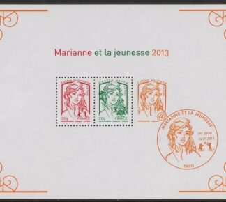 2013 France Marianne & youth  MS.5378o  mini sheet. U/M (MNH)
