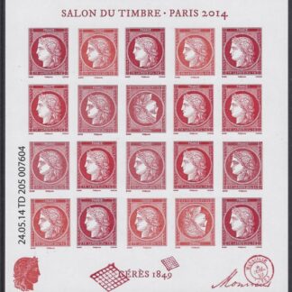 France 2014 MS.5610 165th Anniv. French Post. 'Ceres' U/M  (MNH)