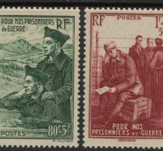 1941 France SG.696-7 Prisoners of War Fund. U/M (MNH)