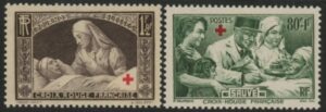 1940 France SG.666-7 Red Cross Fund. U/M (MNH)