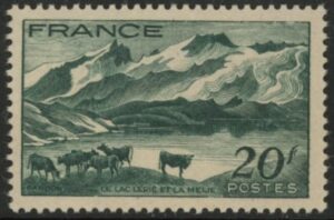 1943 France SG.786  Lake Lerie & The Meije Peak. U/M (MNH)