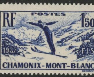 1937 France SG.567  Chamonix-Mont Blanc Skiing Week. U/M (MNH)