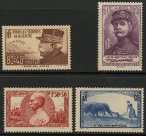 1940 France SG.662-5 War Charities. U/M (MNH)