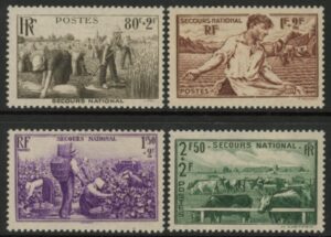 1940 France SG.668-71 National Relief Fund Set of 4 values U/M (MNH)