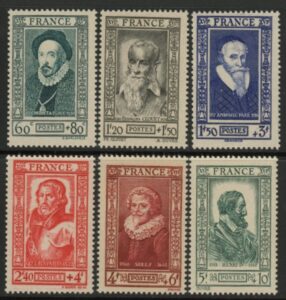 1943 France SG.791-6  National Relief Fund. U/M (MNH)