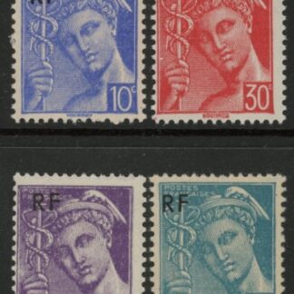 1944 France SG.896-9  Mercury - overprinted 'RF'. U/M (MNH)
