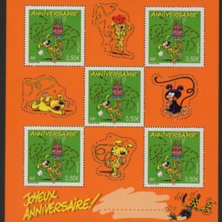 2003 France SG.3902a Greeting Stamp Birthdays Sheetlet U/M (MNH)