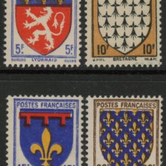 1943 France SG.776-9  Provisional Coat of Arms. U/M (MNH)
