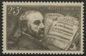 1942 France SG.743 Birth Centenary of Chabrier. U/M (MNH)