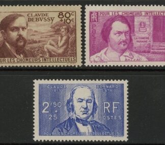 1946 France SG.667b-d Unemployed Intellectual's Relief Fund. U/M (MNH)