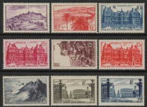 1946-8 France SG.976-82a Views. U/M (MNH)