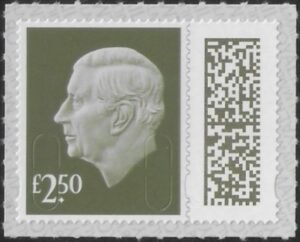 V5026  £2.50 grey-green M24L MAIL (from sheet) U/M (MNH