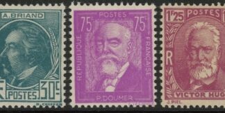 1933 France SG.516-8  Briand-Doumer-Hugo. M/M