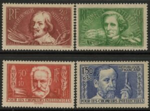 1936 France SG.563-6  Unemployed Interllectuals Relief Fund.  M/M