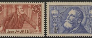 1936 France SG.551-2  Jaures Commemoration. U/M (MNH)