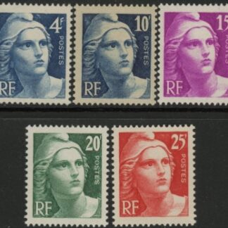 1945-6 France SG.927-31  Marianne. U/M (MNH)