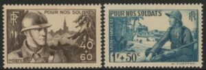 1940 France SG.659-60 Soldiers Comfort Fund. U/M (MNH)