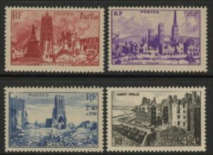 1945 France SG.956-9 Devastated Towns. U/M (MNH)