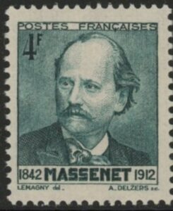 1942 France SG.749 Birth Centenary of Massenet. U/M (MNH)