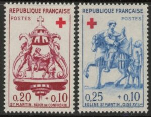 1960 France SG.1507-8 Red Cross Fund. U/M (MNH)