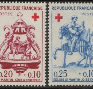 1960 France SG.1507-8  Red Cross Fund. U/M (MNH)