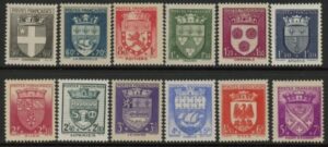 1942 France SG.757-68  National Relief Fund. U/M (MNH)