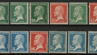 1923 France SG.396-400d. Pasteur.  Mounted Mint.