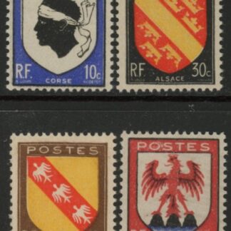 1946 France SG.971-4 Coat of Arms Set of 4 values U/M (MNH)