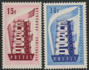 1956 France SG.1301-2 Europa Set of 2 values U/M (MNH)