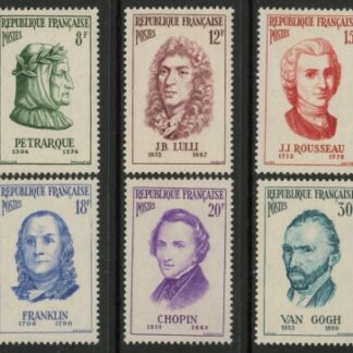 1956 France SG.1307-12 Famous Men Set of 6 values  U/M (MNH)