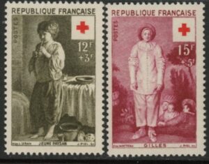 1956 France SG.1314-5 Red Cross Fund Set of 2 values U/M (MNH)