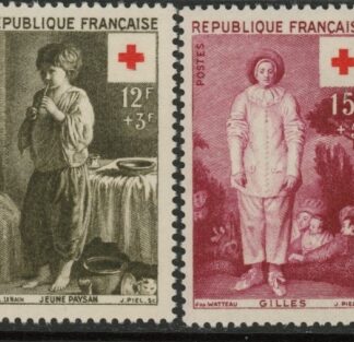 1956 France SG.1314-5 Red Cross Fund Set of 2 values   U/M (MNH)