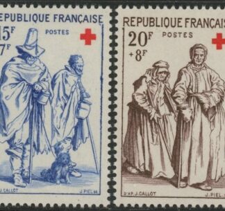 1957 France SG.1365-6 Red Cross Fund Set of 2 values  U/M (MNH)